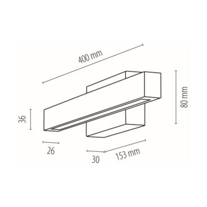 LED-Badezimmer-Wandleuchte AQUAVIVA LED/6W/230V 40 cm IP44 Eiche – FSC zertifiziert