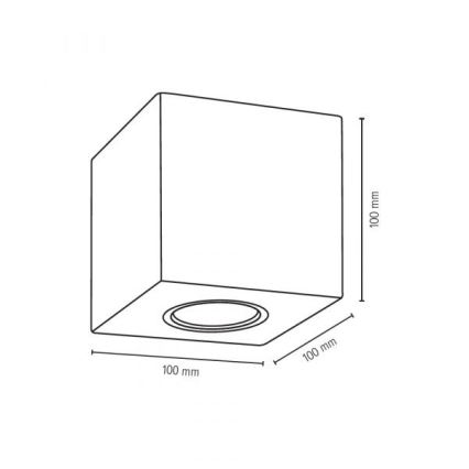 Deckenleuchte CONCRETEDREAM 1xGU10/6W/230V Beton – FSC-zertifiziert