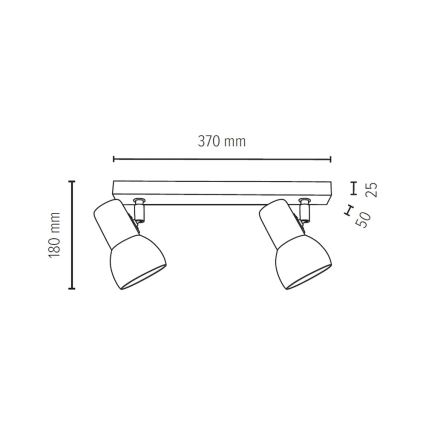 Strahler SVENDA 2xE27/60W/230V – FSC-zertifiziert