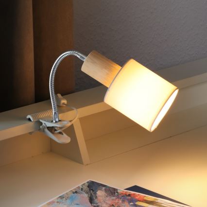 Lampe mit Clip TREEHOUSE 1xE27/25W/230V – FSC-zertifiziert