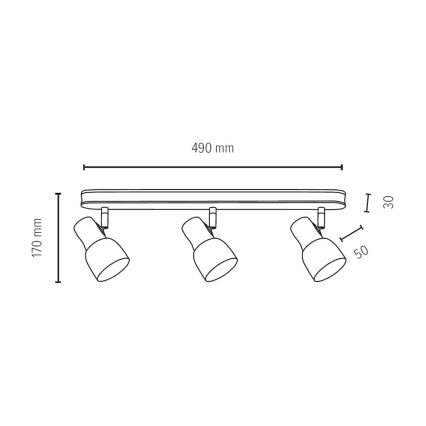 Strahler SVANTJE 3xE14/40W/230V – FSC-zertifiziert