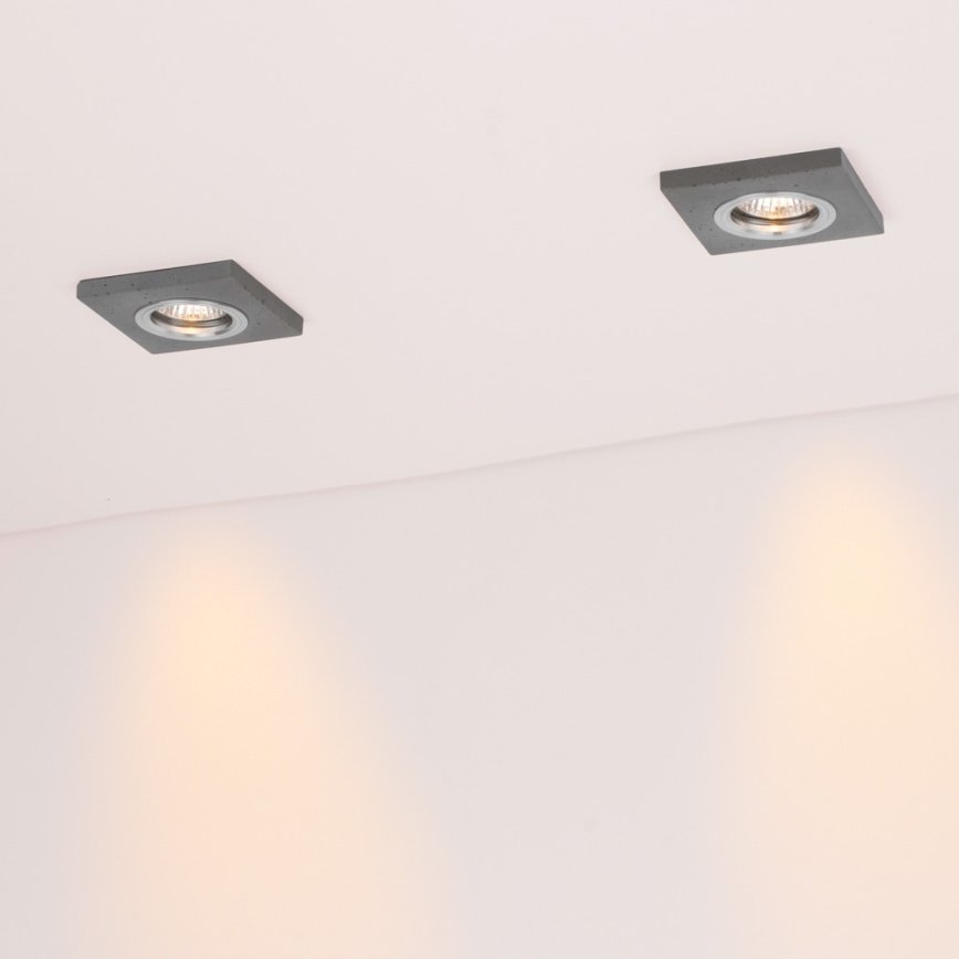 SET 3x LED-Einbauleuchte VITAR 1xGU10/5W/230V CRI 90 Beton – FSC-zertifiziert