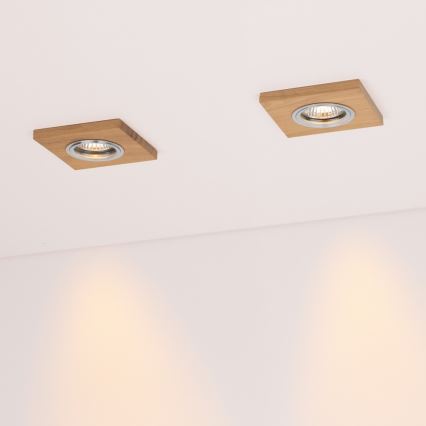 SET 3x LED-Einbauleuchte VITAR 1xGU10/5W/230V CRI 90 Eiche – FSC-zertifiziert