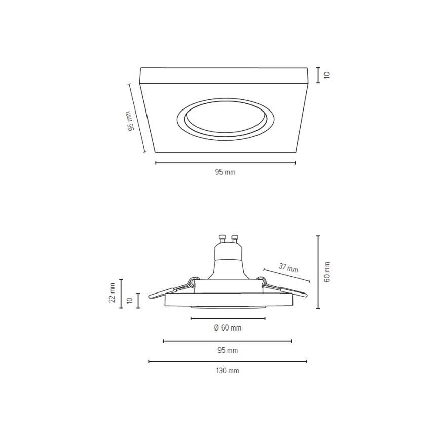 SET 3x LED-Einbauleuchte VITAR 1xGU10/5W/230V CRI 90 Eiche – FSC-zertifiziert