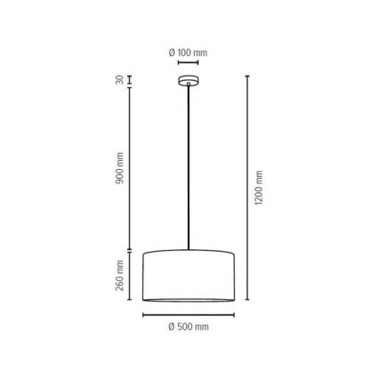 Hängeleuchte an Schnur SCARLETT 1xE27/60W/230V – FSC-zertifiziert