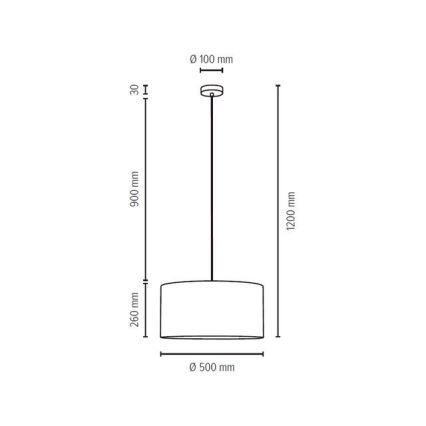 Hängeleuchte an Schnur SCARLETT 1xE27/60W/230V – FSC-zertifiziert