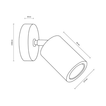 LED-Wandstrahler MATTI 1xGU10/5W/230V Eiche – FSC-zertifiziert