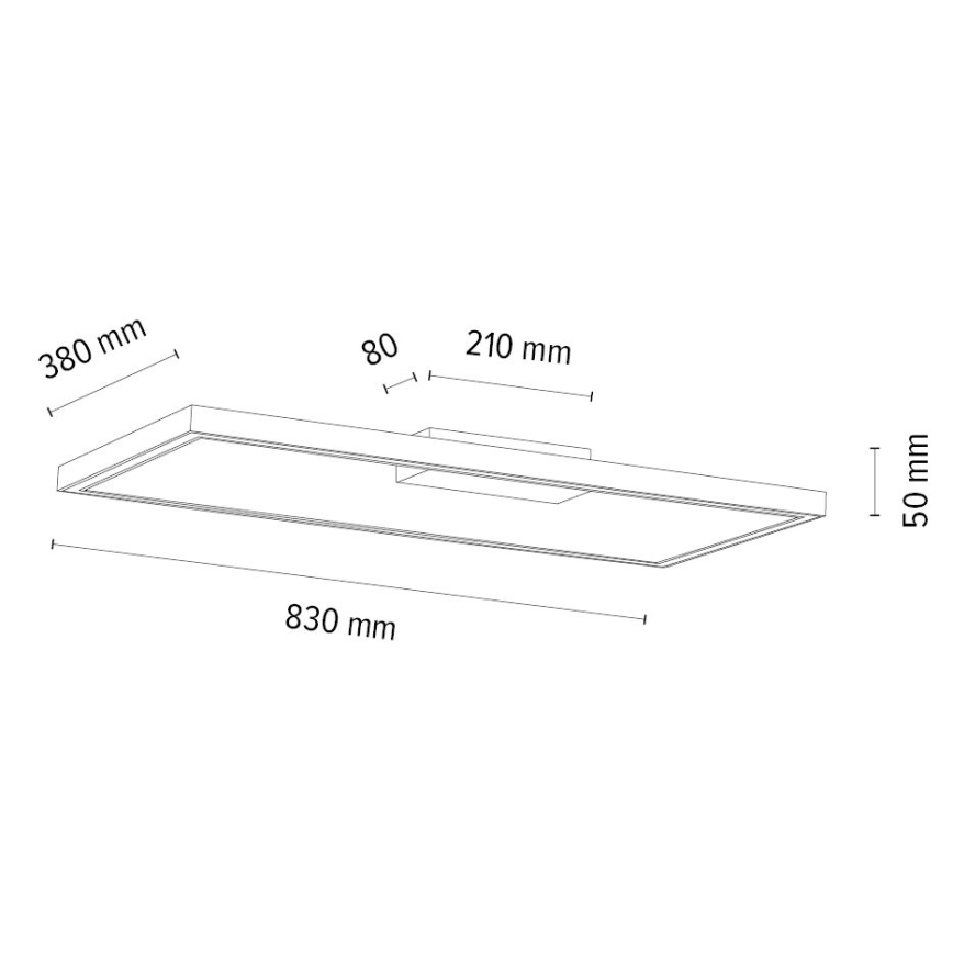 Dimmbare LED-Deckenleuchte RAMME LED/34W/230V Eiche