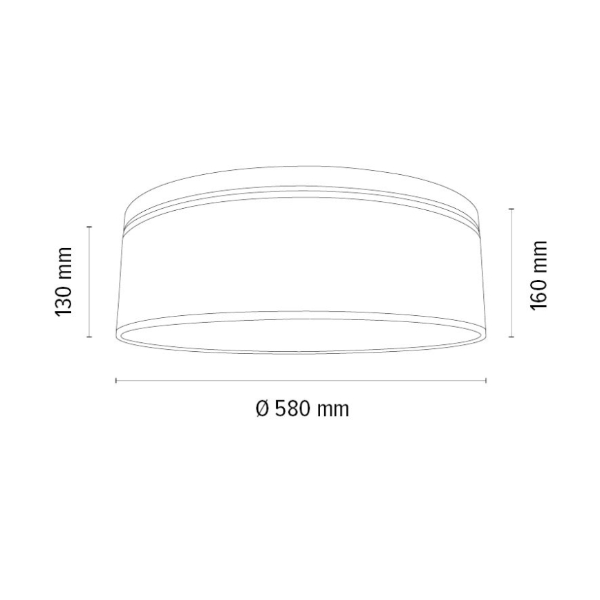 Deckenleuchte BENITA 4xE27/25W/230V d 58 cm cremefarben/Eiche – FSC-zertifiziert