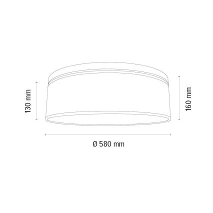 Deckenleuchte BENITA 4xE27/25W/230V d 58 cm weiß/Eiche – FSC-zertifiziert