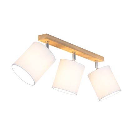 Spotleuchte APRILLIA 3xE27/25W/230V Eiche/Weiß