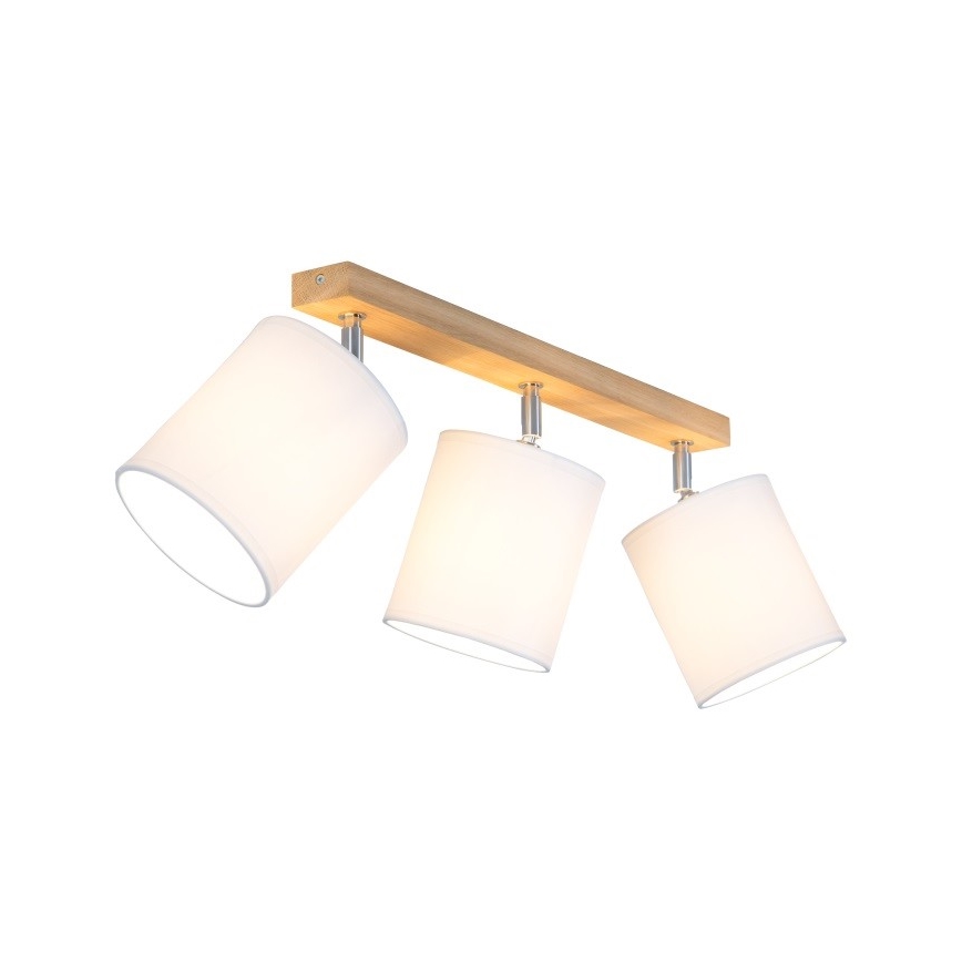 Spotleuchte APRILLIA 3xE27/25W/230V Eiche/Weiß