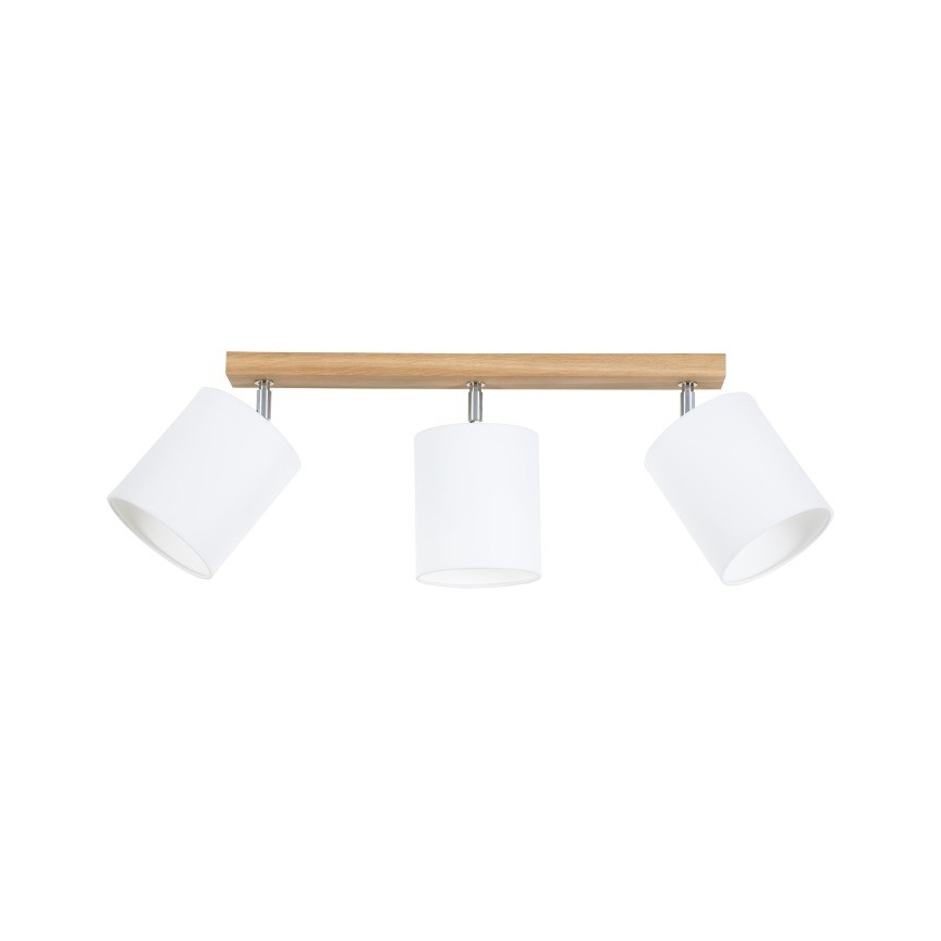 Spotleuchte APRILLIA 3xE27/25W/230V Eiche/Weiß