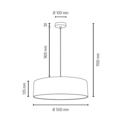 Hängeleuchte an Schnur JOSEFINA 3xE27/25W/230V – FSC-zertifiziert