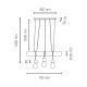 Hängeleuchte an Schnur TRABO 3xE27/60W/230V Kiefer – FSC-zertifiziert
