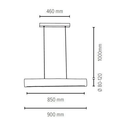 Dimmbare LED-Hängeleuchte LUCAS LED/25,5W/230V Kiefer