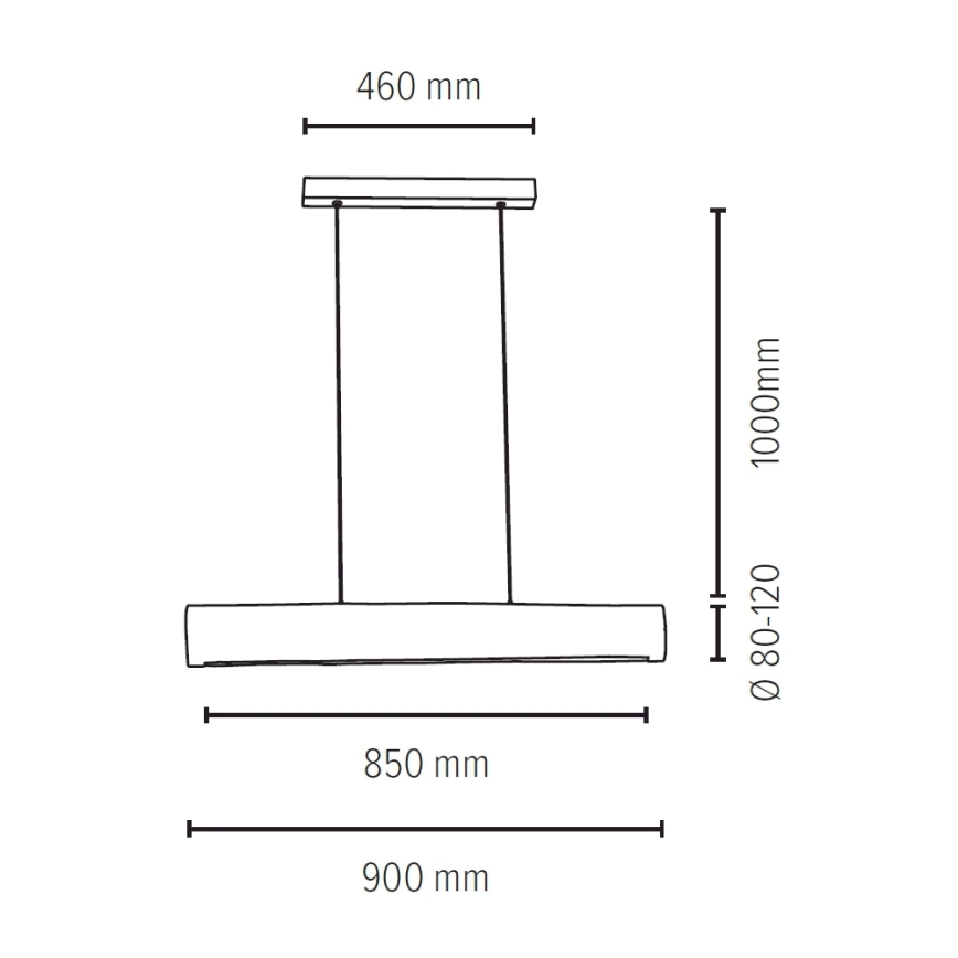 Dimmbare LED-Hängeleuchte LUCAS LED/25,5W/230V Kiefer