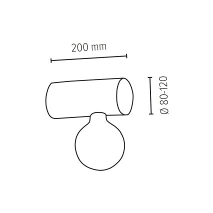 Wandbeleuchtung TRABO 1xE27/25W/230V – FSC-zertifiziert