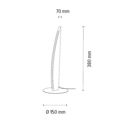 Dimmbare LED-Tischleuchte DUBAI LED/4W/230V Eiche