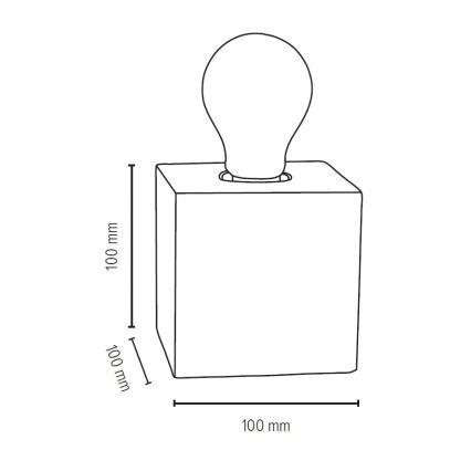 Tischlampe TRONGO SQUARE 1xE27/25W/230V – FSC-zertifiziert