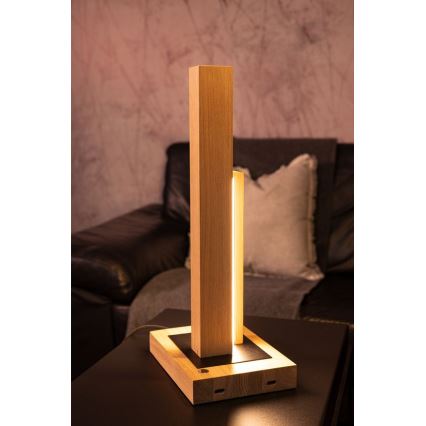 LED dimmbare Tischlampe SOHO BLACK LED/10W/230V 45 cm Eiche