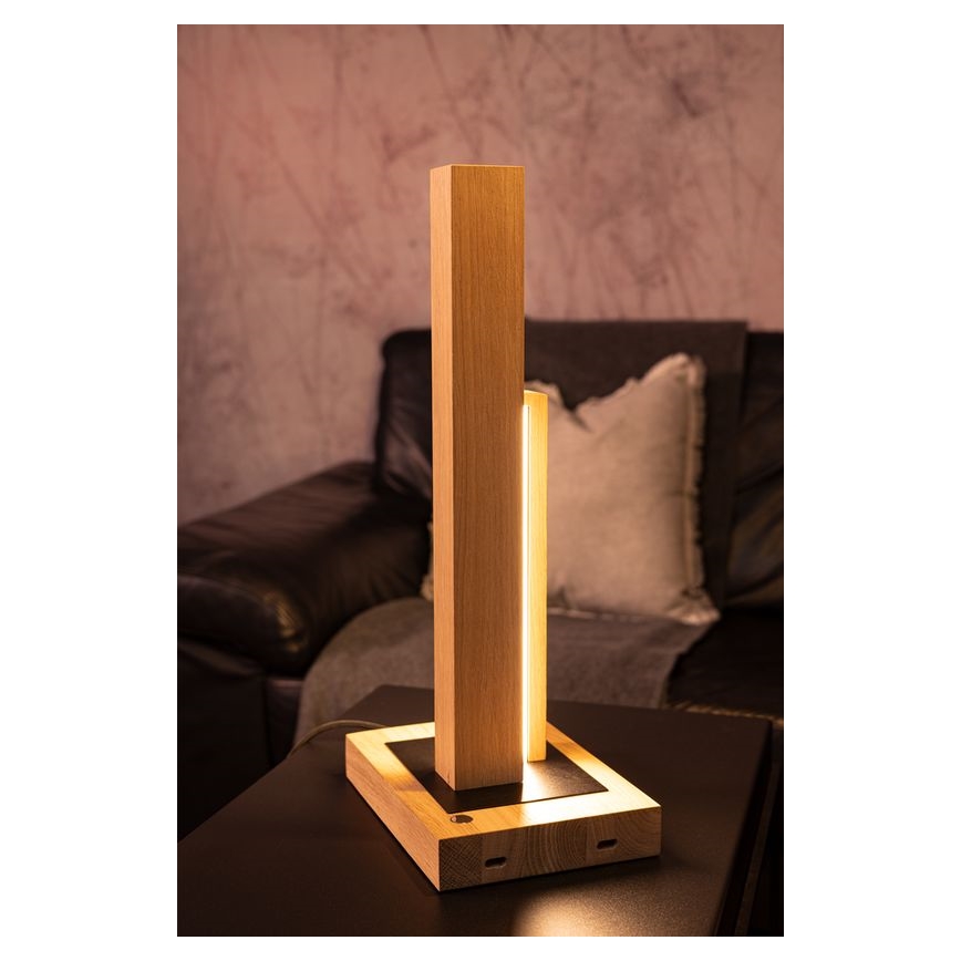 LED dimmbare Tischlampe SOHO BLACK LED/10W/230V 45 cm Eiche