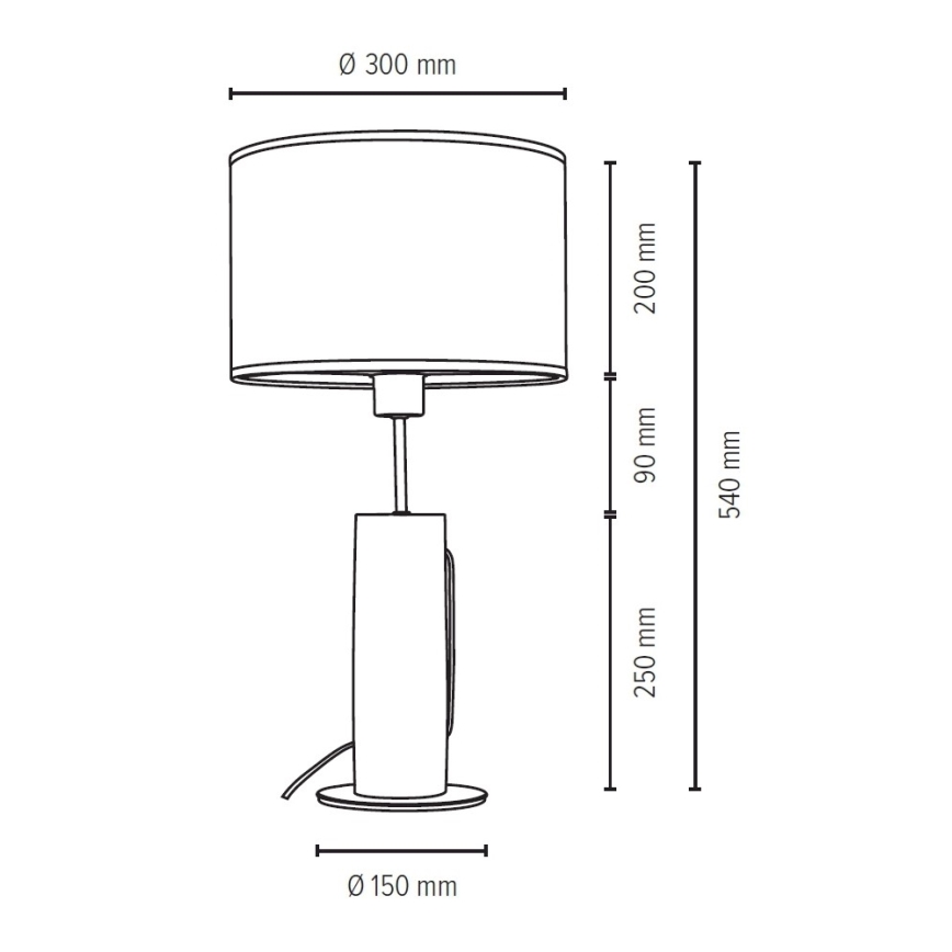 Tischlampe PINO 1xE27/40W/230V – FSC-zertifiziert