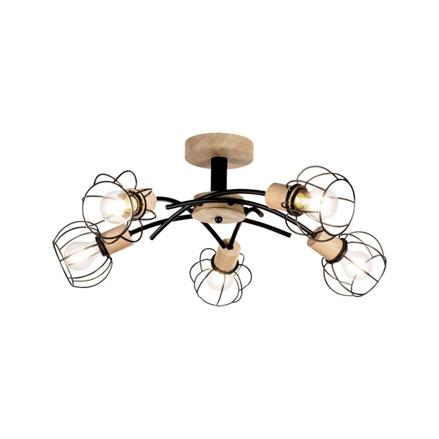 Aufbauleuchte VIVIANE 5xE27/60W/230V Eiche