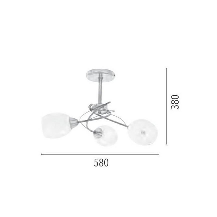 Deckenleuchte an Stange PISA 3xE27/60W/230V