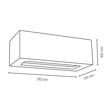 Wandleuchte BLOCK 1xE27/40W/230V Beton