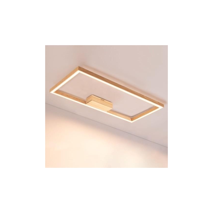 Dimmbare LED-Deckenleuchte RAMME LED/34W/230V + Fernbedienung Eiche matt – FSC-zertifiziert