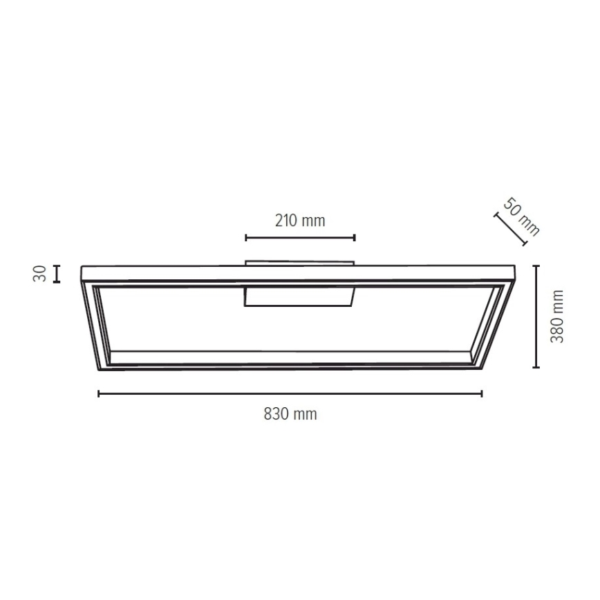 LED-Deckenleuchte RAMME LED/34W/230V matt Eiche