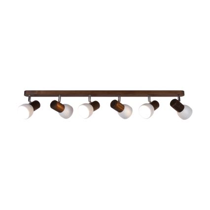 Decken-Einbauleuchte NEL 6xE27/15W/230V Kiefer