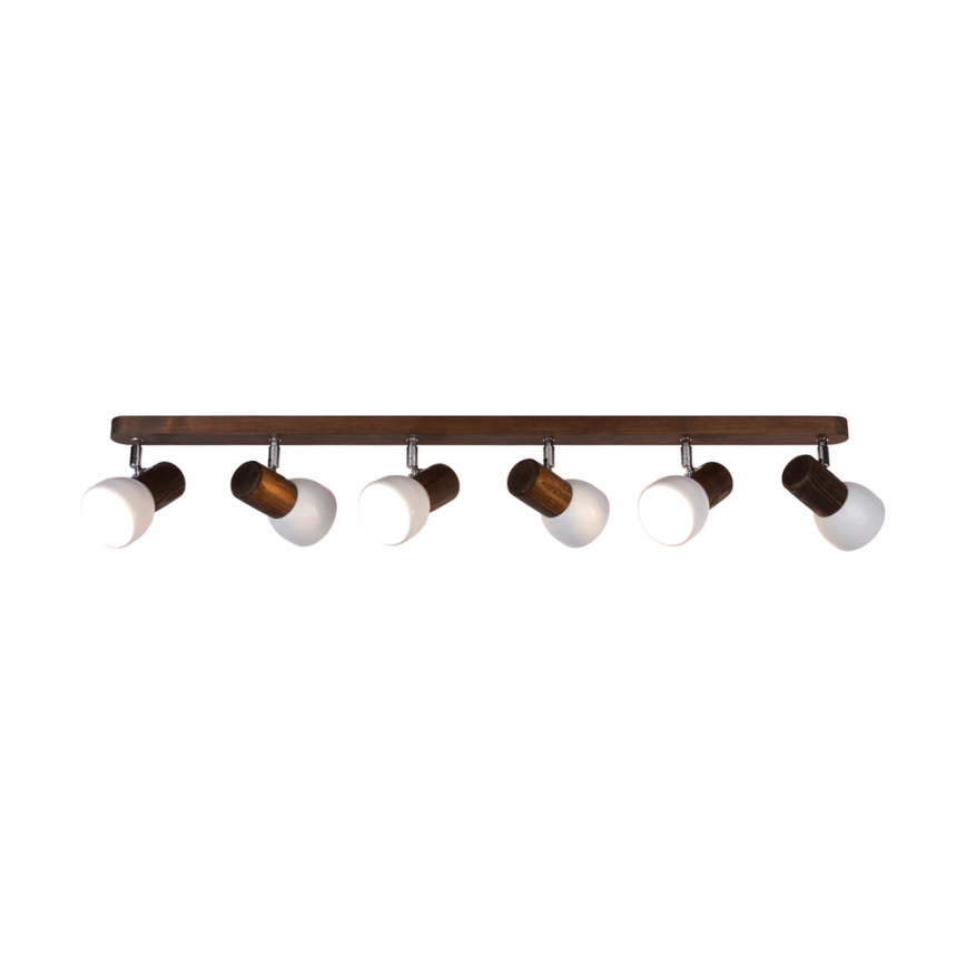 Decken-Einbauleuchte NEL 6xE27/15W/230V Kiefer