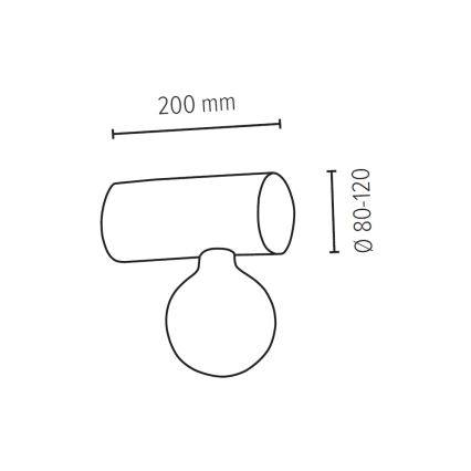 Wandlampe TRABO 1xE27/25W/230V Nussbaumholz – FSC-zertifiziert