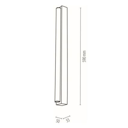 LED-Spiegelbeleuchtung für Badezimmer AQUAVIVA LED/9W/230V 59 cm IP44 Eiche