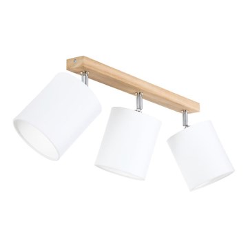 Spotleuchte APRILLIA 3xE27/25W/230V Eiche/Weiß