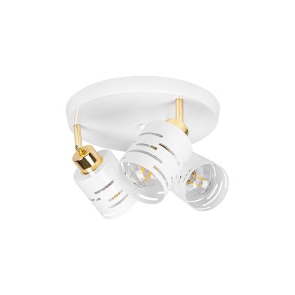 Spotleuchte ELEN 3xE27/35W/230V weiß/gold