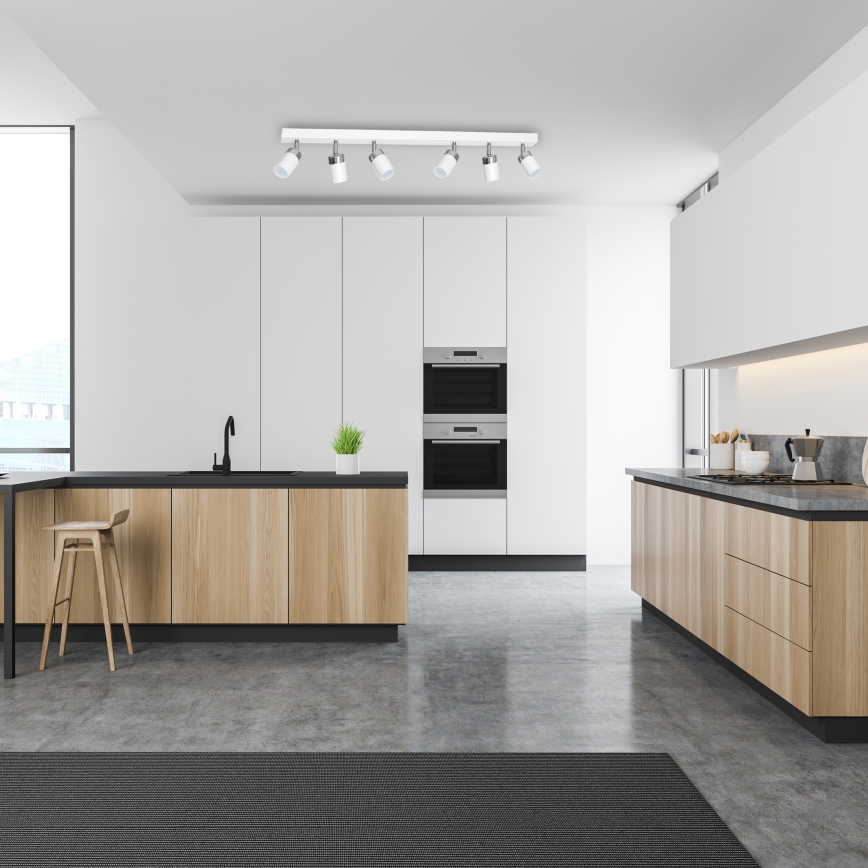 Spotleuchte JOKER 6xGU10/25W/230V Weiß/Chrom glänzend