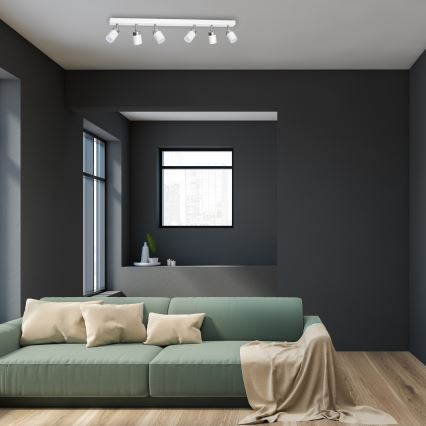 Spotleuchte JOKER 6xGU10/25W/230V Weiß/Chrom glänzend