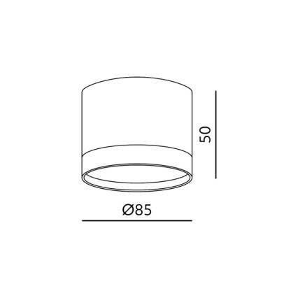 Spotleuchte OH12S 1xGX53/35W/230V 5 cm schwarz