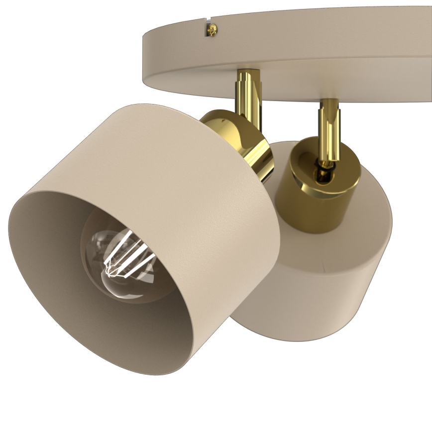 Spotleuchte PARKLA 3xE27/15W/230V Beige/Gold