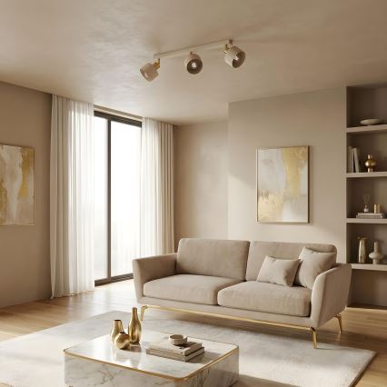 Spotleuchte PARKLA 3xE27/15W/230V Beige/Gold
