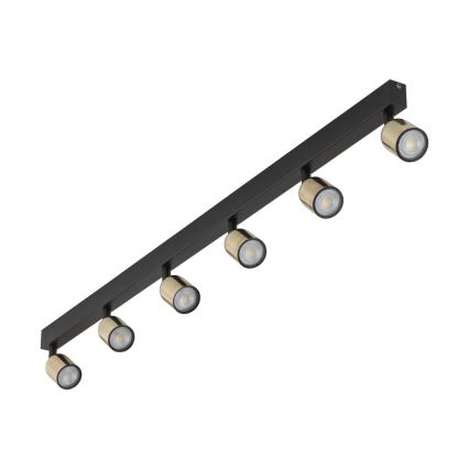 Spotleuchte TOP 6xGU10/10W/230V schwarz/gold