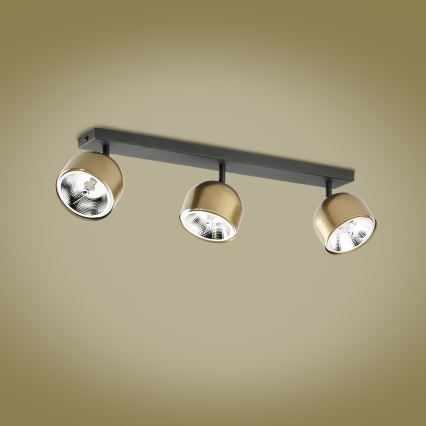 Spotlight ALTEA 3xAR111 GU10/50W/230V gold/schwarz