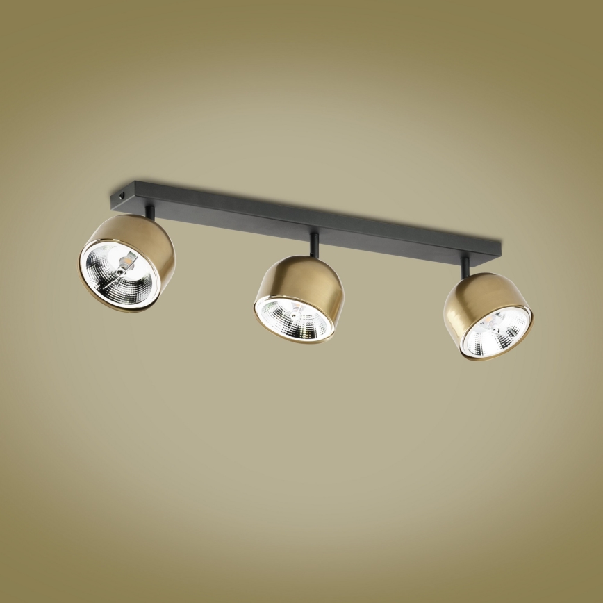 Spotlight ALTEA 3xAR111 GU10/50W/230V gold/schwarz