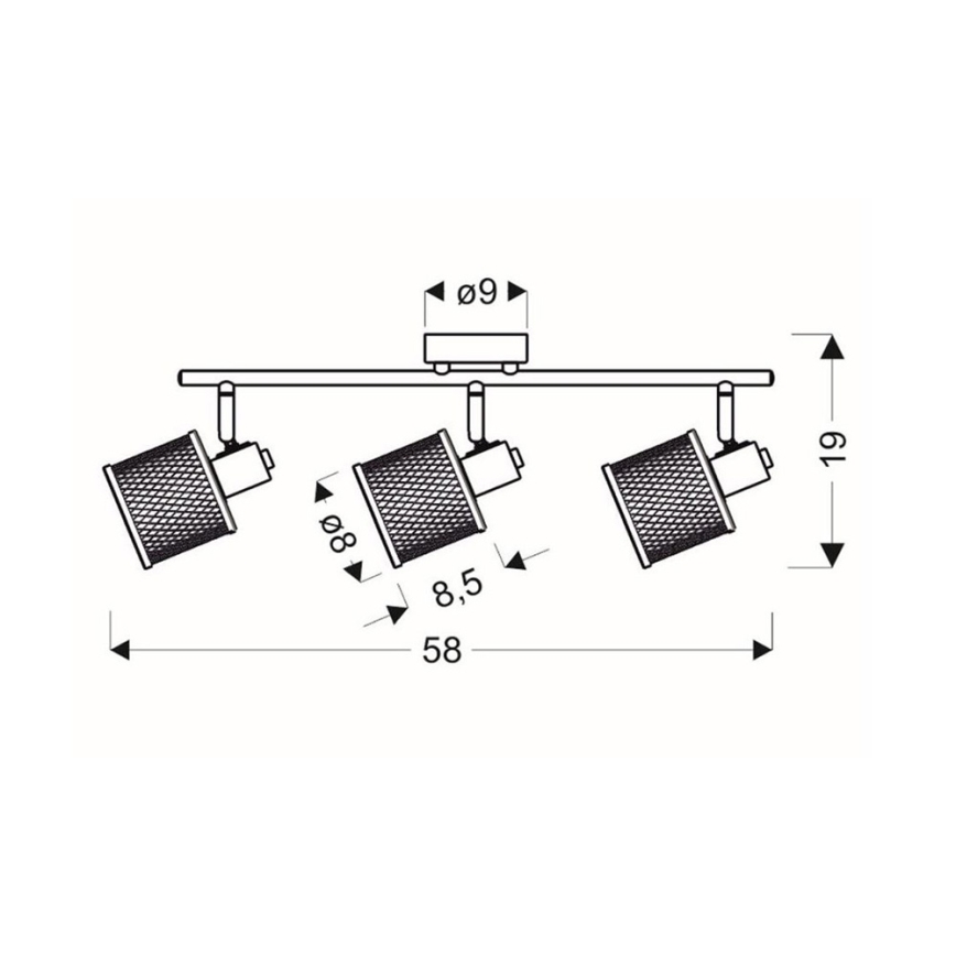 Spotlight CANABERA 3xE14/40W/230V