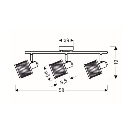Spotlight CANABERA 3xE14/40W/230V