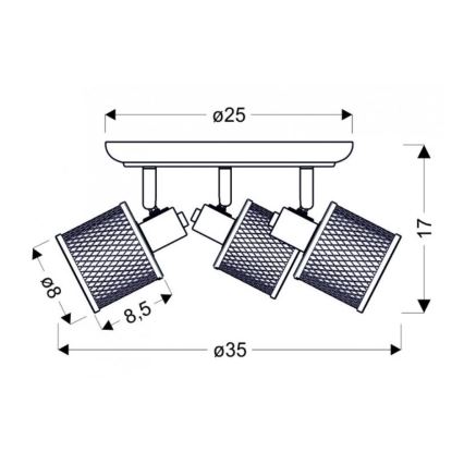 Spotlight CANABERA 3xE14/40W/230V