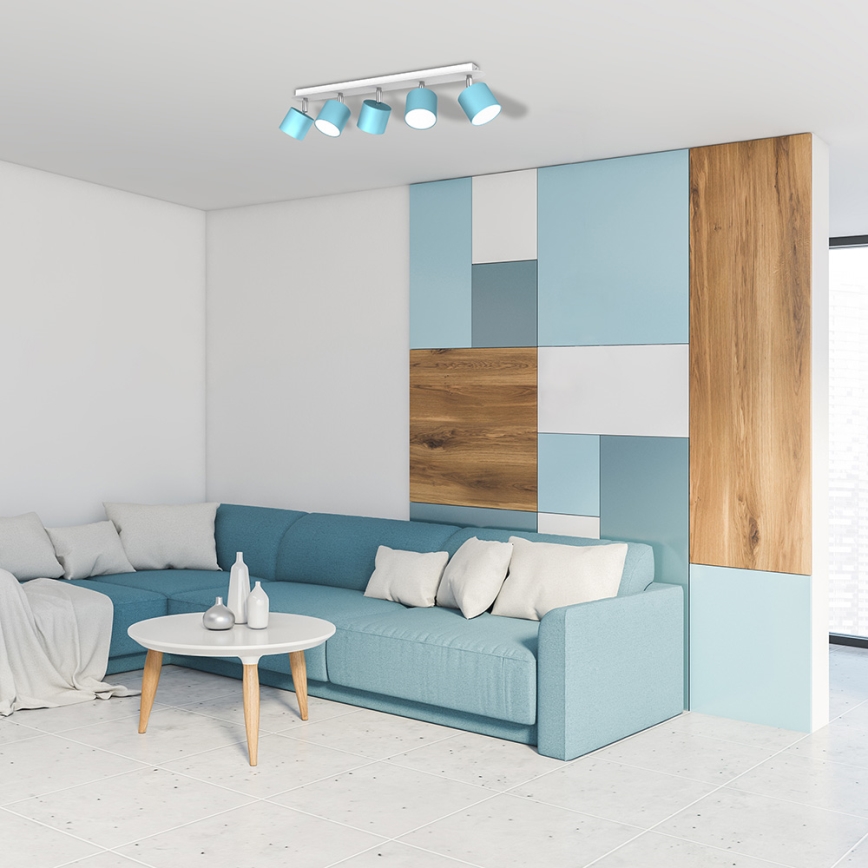 Spotlight DIXIE 5xGX53/11W/230V blau